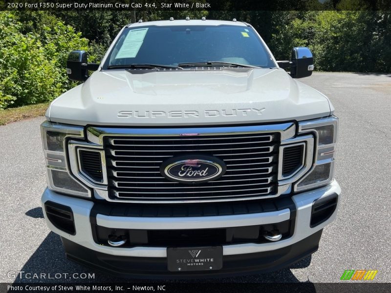 Star White / Black 2020 Ford F350 Super Duty Platinum Crew Cab 4x4