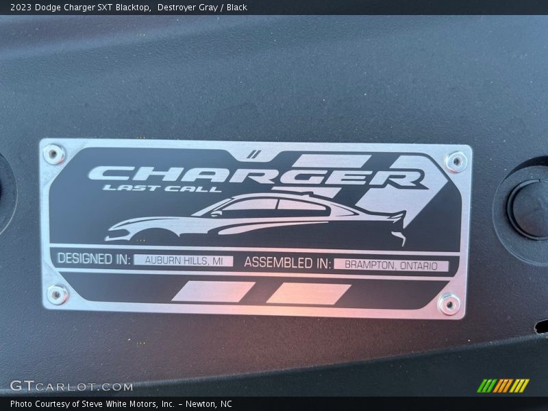 Destroyer Gray / Black 2023 Dodge Charger SXT Blacktop