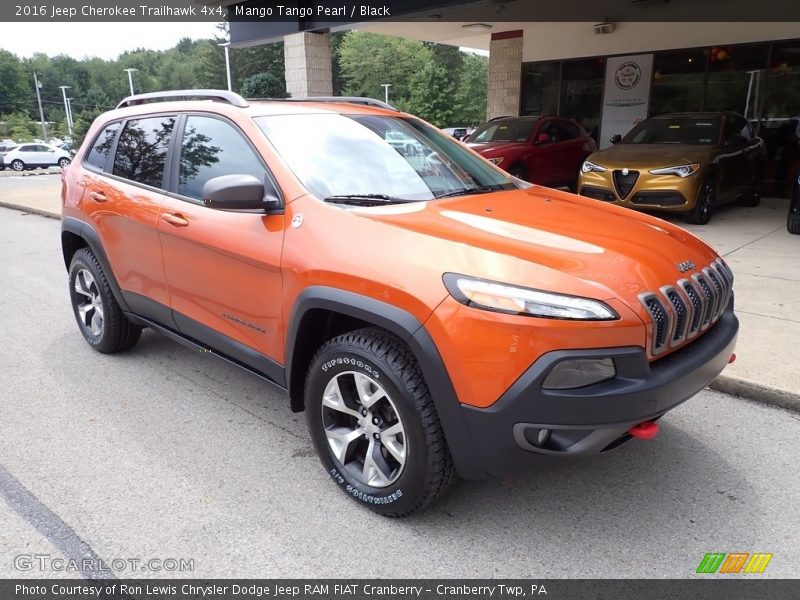 Mango Tango Pearl / Black 2016 Jeep Cherokee Trailhawk 4x4