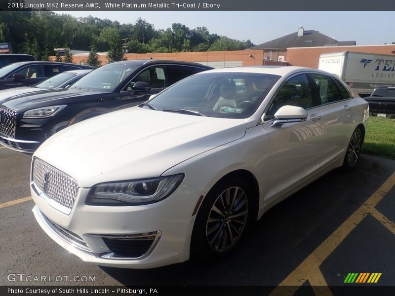 White Platinum Metallic Tri-Coat / Ebony 2018 Lincoln MKZ Reserve AWD