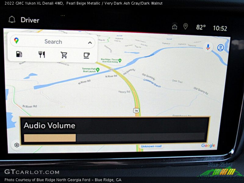 Pearl Beige Metallic / Very Dark Ash Gray/Dark Walnut 2022 GMC Yukon XL Denali 4WD