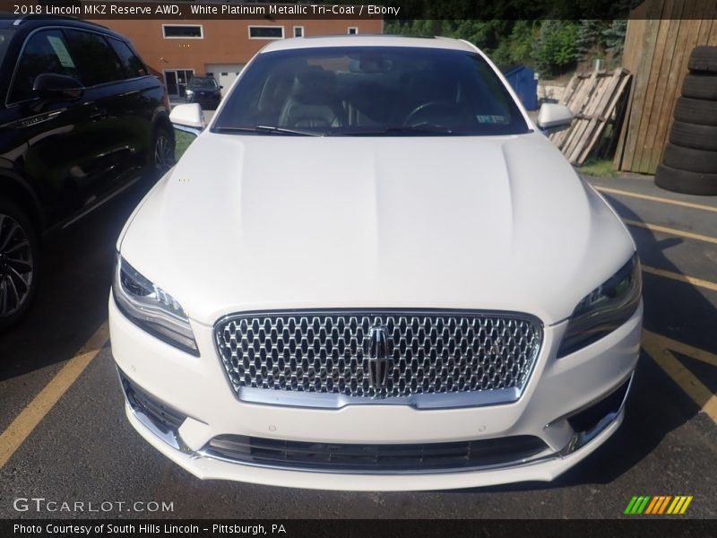 White Platinum Metallic Tri-Coat / Ebony 2018 Lincoln MKZ Reserve AWD