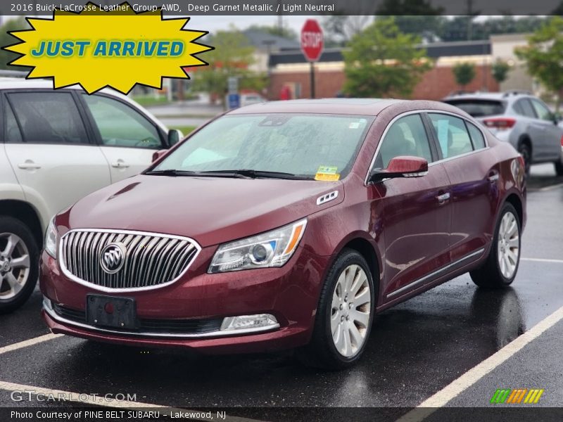 Deep Garnet Metallic / Light Neutral 2016 Buick LaCrosse Leather Group AWD