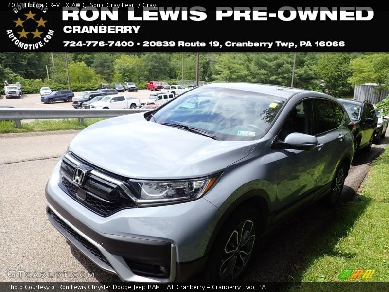 Sonic Gray Pearl / Gray 2021 Honda CR-V EX AWD