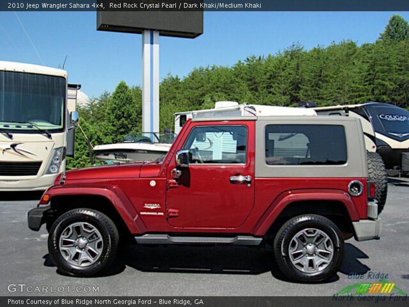 Red Rock Crystal Pearl / Dark Khaki/Medium Khaki 2010 Jeep Wrangler Sahara 4x4