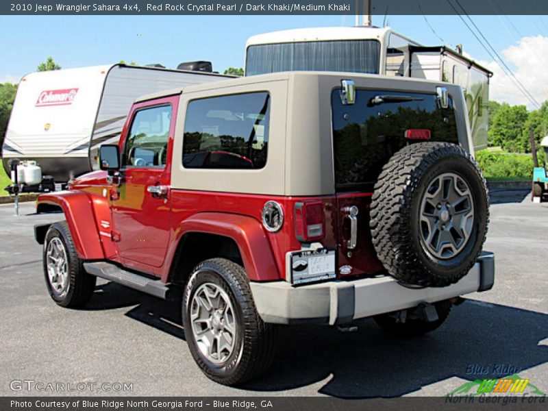 Red Rock Crystal Pearl / Dark Khaki/Medium Khaki 2010 Jeep Wrangler Sahara 4x4