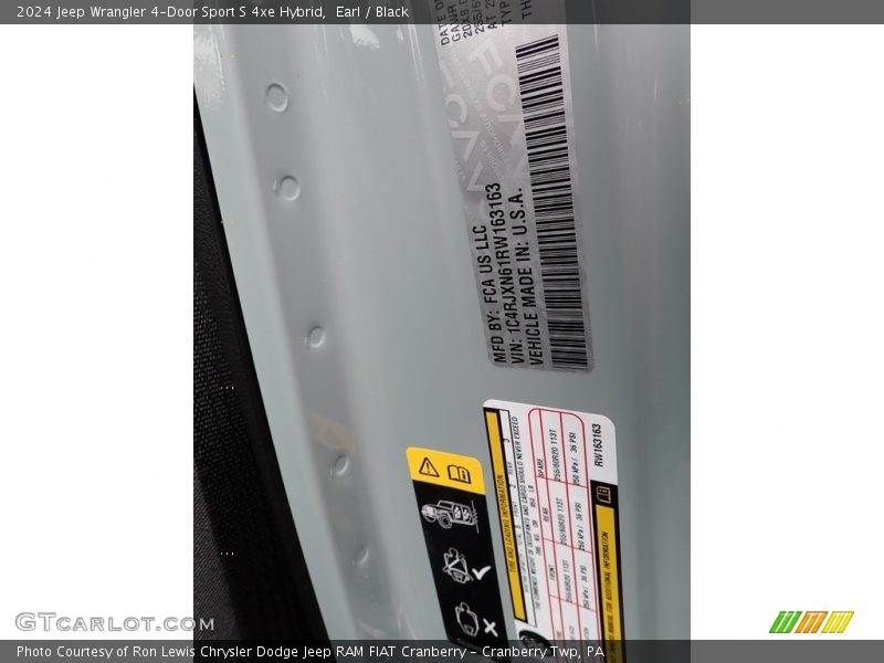 Earl / Black 2024 Jeep Wrangler 4-Door Sport S 4xe Hybrid