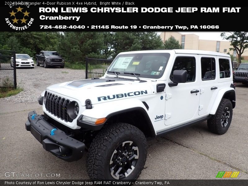 Bright White / Black 2024 Jeep Wrangler 4-Door Rubicon X 4xe Hybrid