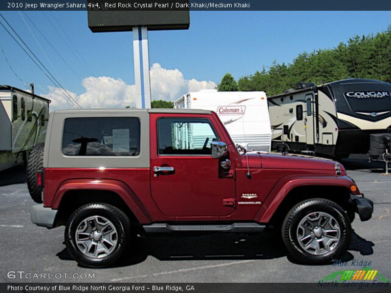 Red Rock Crystal Pearl / Dark Khaki/Medium Khaki 2010 Jeep Wrangler Sahara 4x4