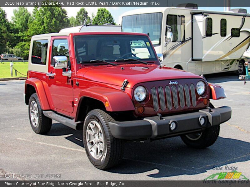 Red Rock Crystal Pearl / Dark Khaki/Medium Khaki 2010 Jeep Wrangler Sahara 4x4