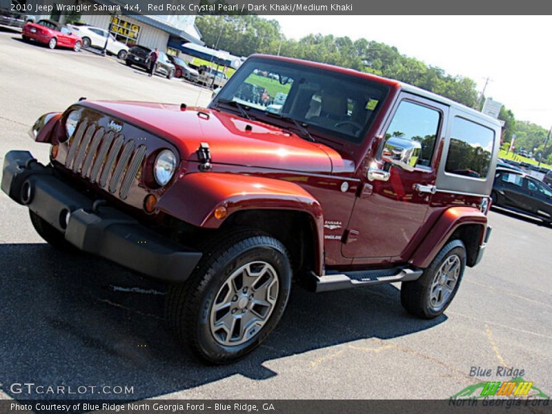 Red Rock Crystal Pearl / Dark Khaki/Medium Khaki 2010 Jeep Wrangler Sahara 4x4