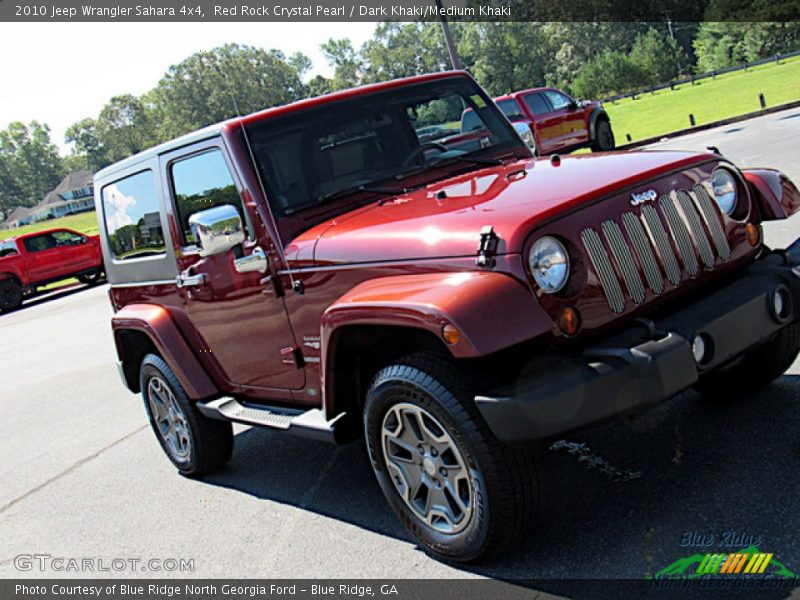 Red Rock Crystal Pearl / Dark Khaki/Medium Khaki 2010 Jeep Wrangler Sahara 4x4