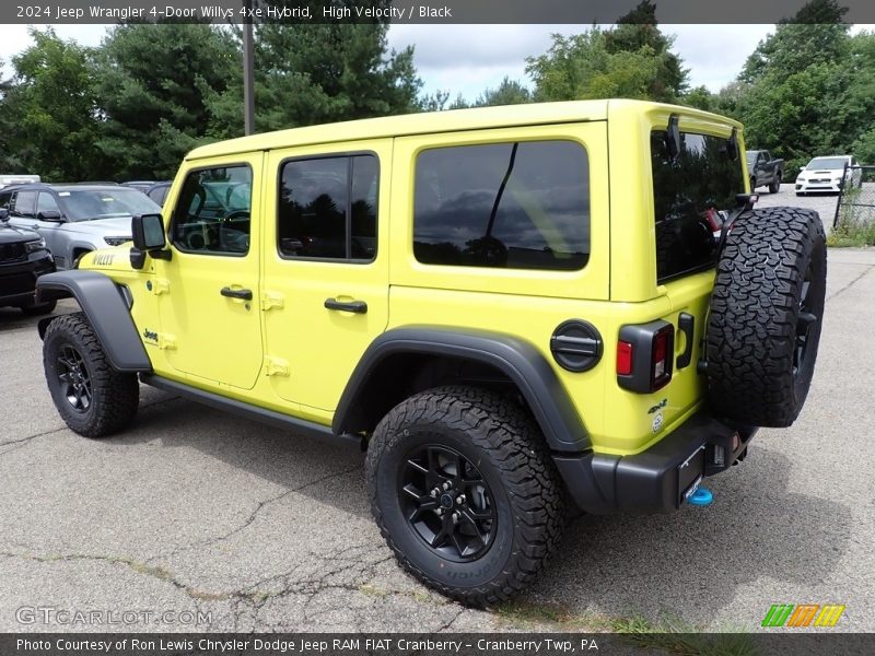 High Velocity / Black 2024 Jeep Wrangler 4-Door Willys 4xe Hybrid