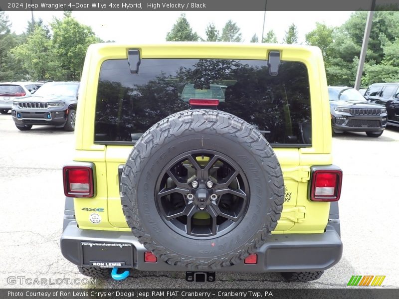High Velocity / Black 2024 Jeep Wrangler 4-Door Willys 4xe Hybrid