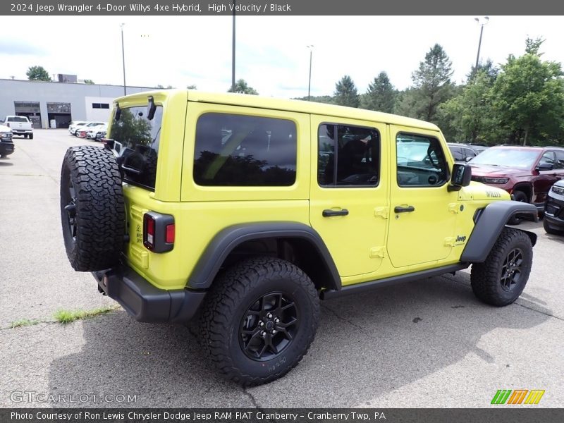 High Velocity / Black 2024 Jeep Wrangler 4-Door Willys 4xe Hybrid