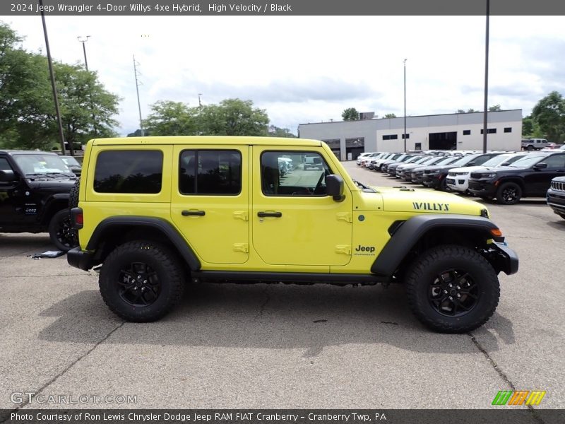High Velocity / Black 2024 Jeep Wrangler 4-Door Willys 4xe Hybrid