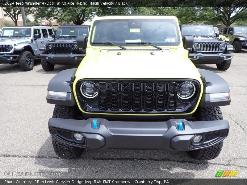 High Velocity / Black 2024 Jeep Wrangler 4-Door Willys 4xe Hybrid