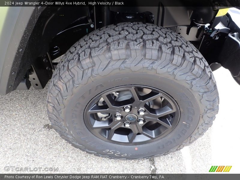 High Velocity / Black 2024 Jeep Wrangler 4-Door Willys 4xe Hybrid