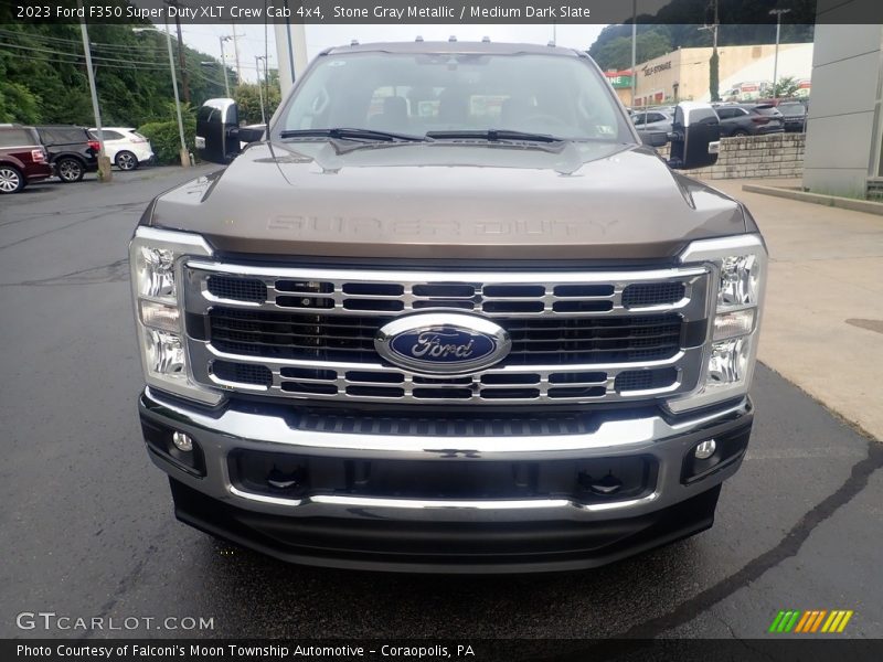 Stone Gray Metallic / Medium Dark Slate 2023 Ford F350 Super Duty XLT Crew Cab 4x4