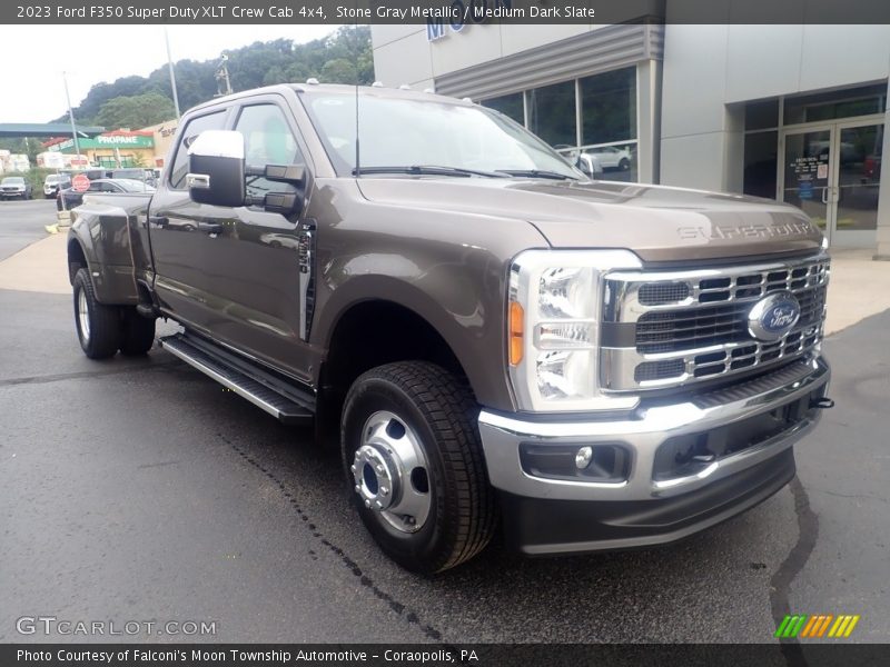 Stone Gray Metallic / Medium Dark Slate 2023 Ford F350 Super Duty XLT Crew Cab 4x4