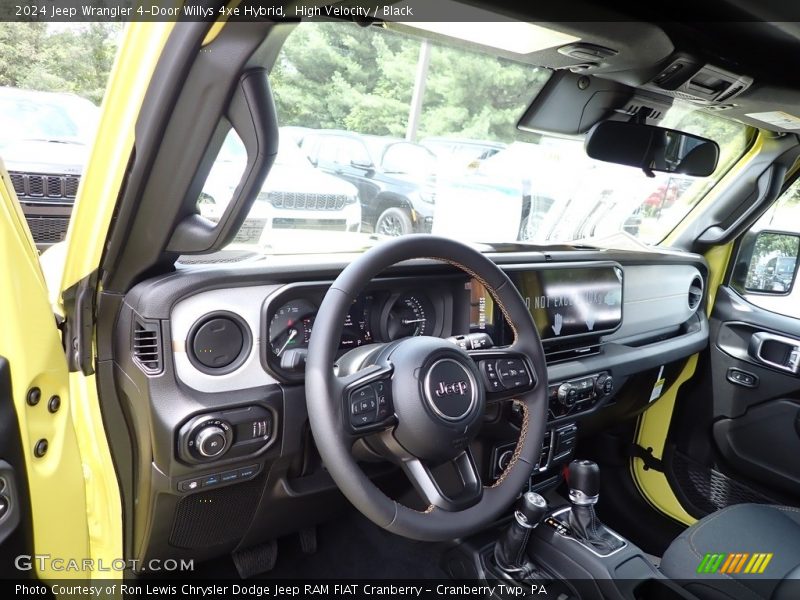 High Velocity / Black 2024 Jeep Wrangler 4-Door Willys 4xe Hybrid
