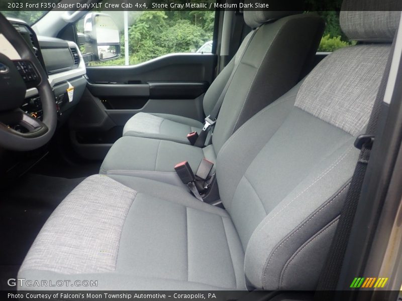 Stone Gray Metallic / Medium Dark Slate 2023 Ford F350 Super Duty XLT Crew Cab 4x4