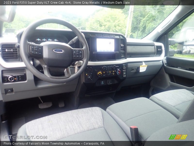 Stone Gray Metallic / Medium Dark Slate 2023 Ford F350 Super Duty XLT Crew Cab 4x4