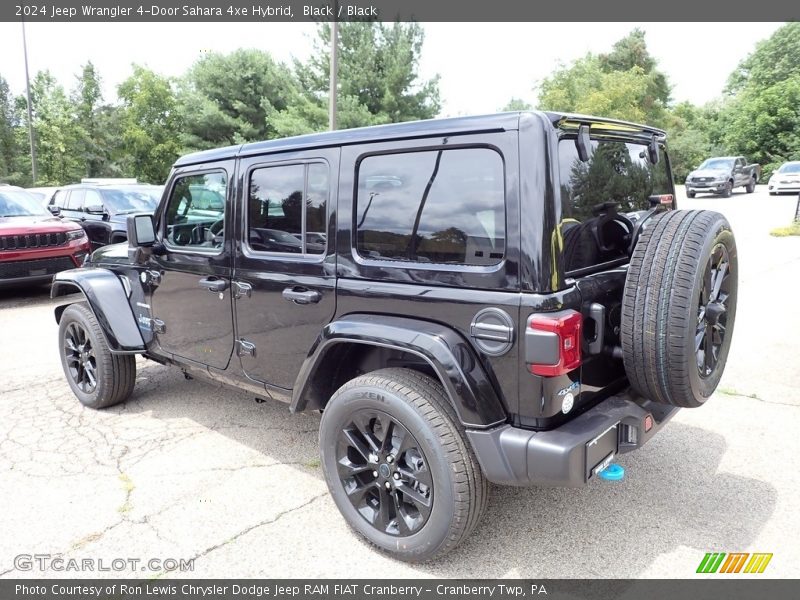 Black / Black 2024 Jeep Wrangler 4-Door Sahara 4xe Hybrid