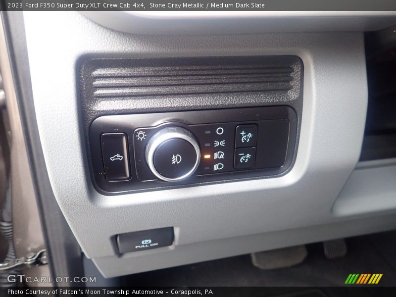 Stone Gray Metallic / Medium Dark Slate 2023 Ford F350 Super Duty XLT Crew Cab 4x4