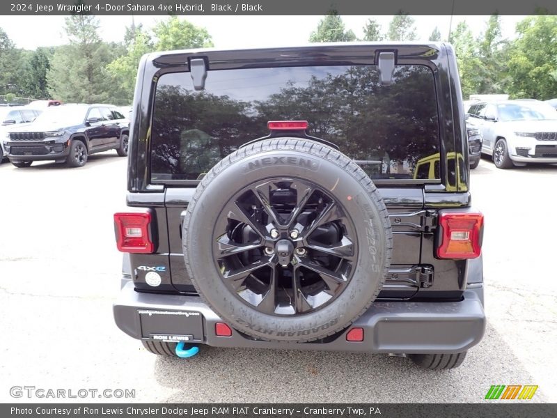 Black / Black 2024 Jeep Wrangler 4-Door Sahara 4xe Hybrid