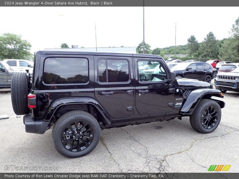 Black / Black 2024 Jeep Wrangler 4-Door Sahara 4xe Hybrid