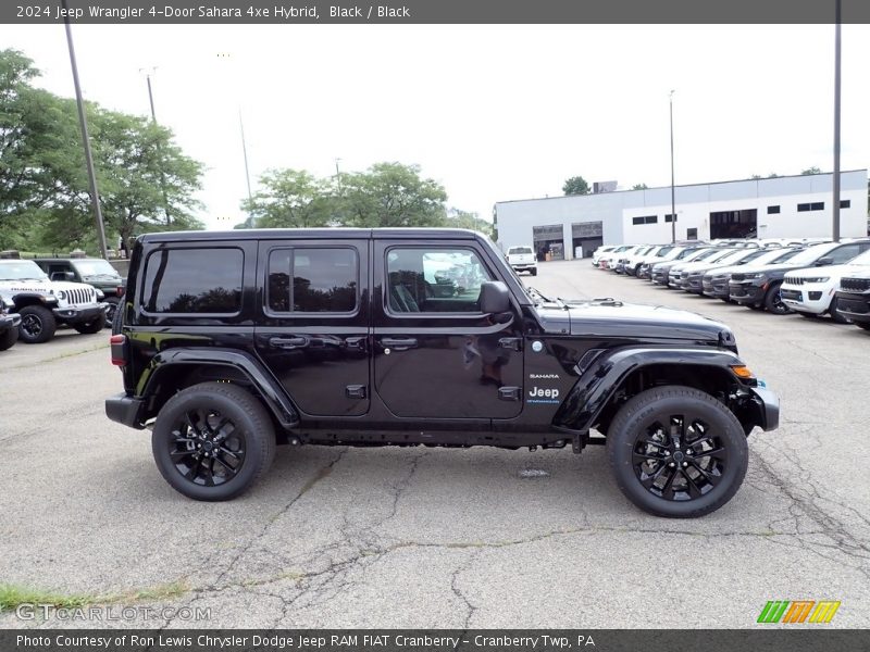 Black / Black 2024 Jeep Wrangler 4-Door Sahara 4xe Hybrid