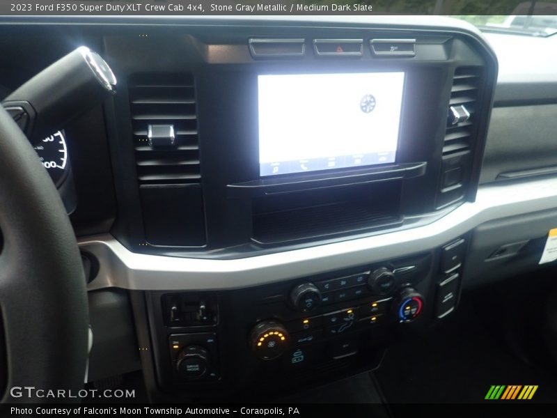 Stone Gray Metallic / Medium Dark Slate 2023 Ford F350 Super Duty XLT Crew Cab 4x4