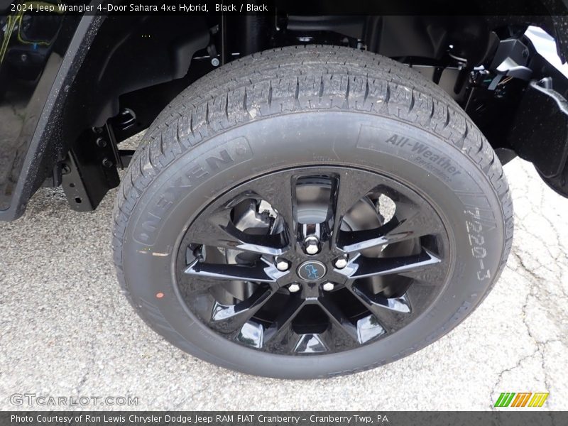Black / Black 2024 Jeep Wrangler 4-Door Sahara 4xe Hybrid