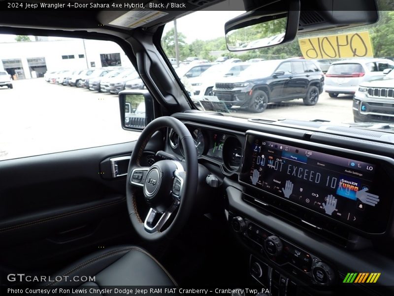 Black / Black 2024 Jeep Wrangler 4-Door Sahara 4xe Hybrid