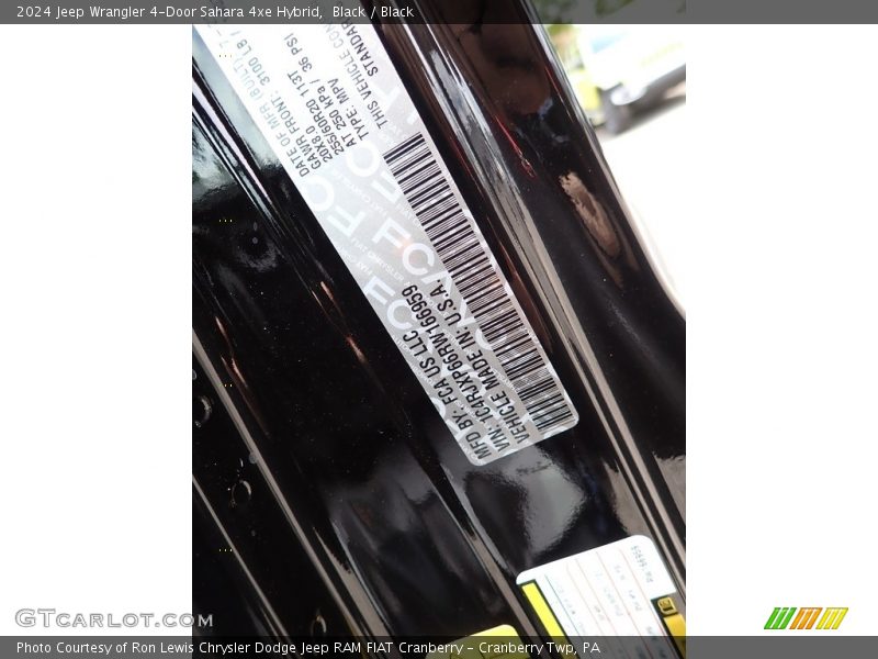 Black / Black 2024 Jeep Wrangler 4-Door Sahara 4xe Hybrid