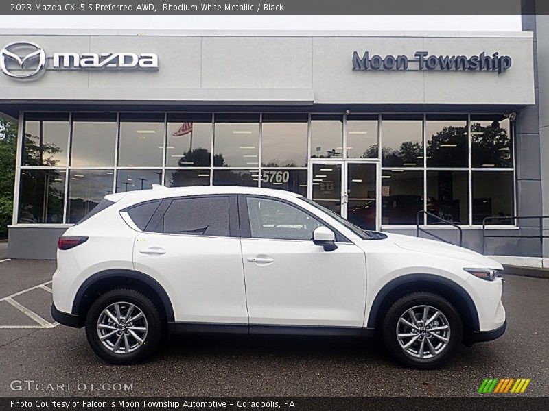 Rhodium White Metallic / Black 2023 Mazda CX-5 S Preferred AWD