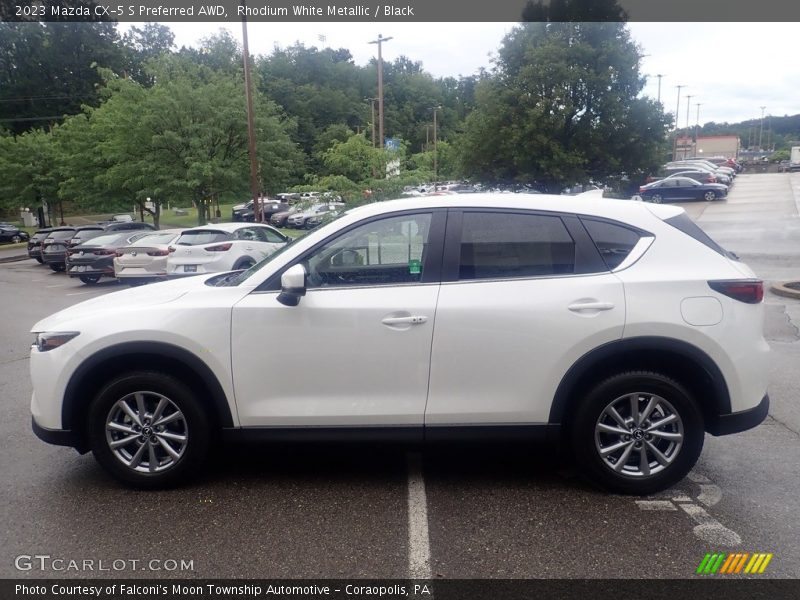 Rhodium White Metallic / Black 2023 Mazda CX-5 S Preferred AWD