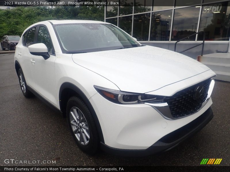 Rhodium White Metallic / Black 2023 Mazda CX-5 S Preferred AWD