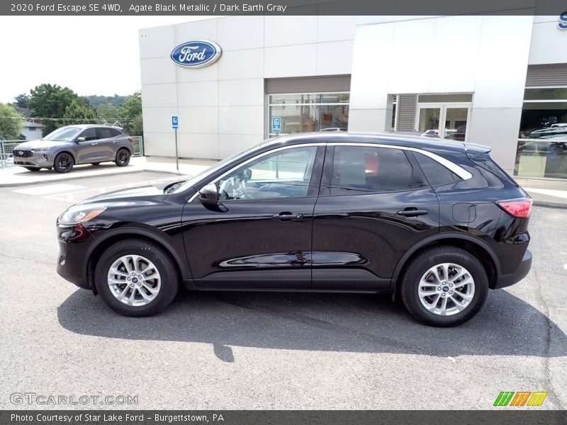 Agate Black Metallic / Dark Earth Gray 2020 Ford Escape SE 4WD