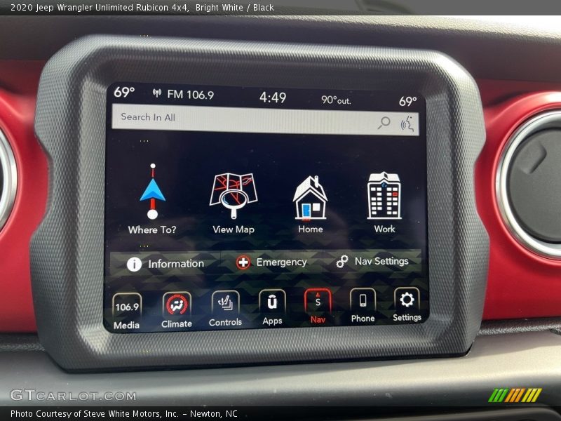 Controls of 2020 Wrangler Unlimited Rubicon 4x4