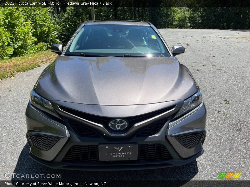Predawn Gray Mica / Black 2022 Toyota Camry SE Hybrid