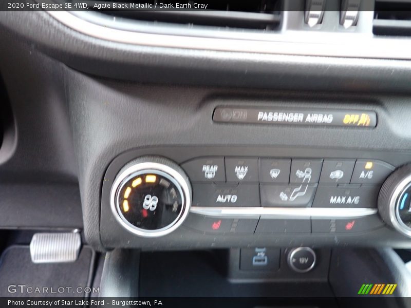 Agate Black Metallic / Dark Earth Gray 2020 Ford Escape SE 4WD
