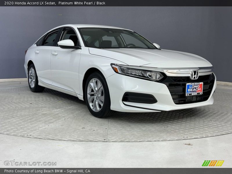 Platinum White Pearl / Black 2020 Honda Accord LX Sedan