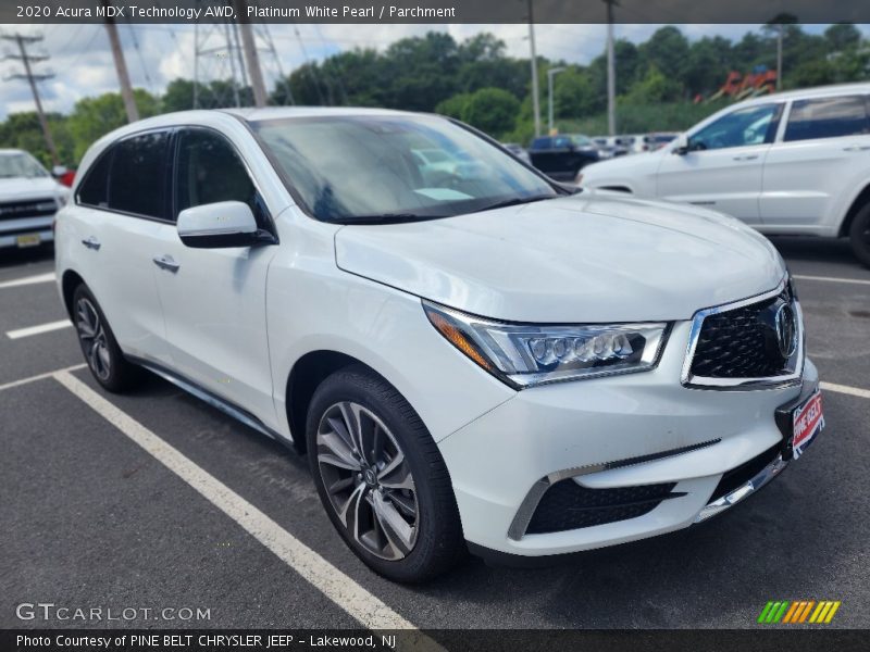Platinum White Pearl / Parchment 2020 Acura MDX Technology AWD