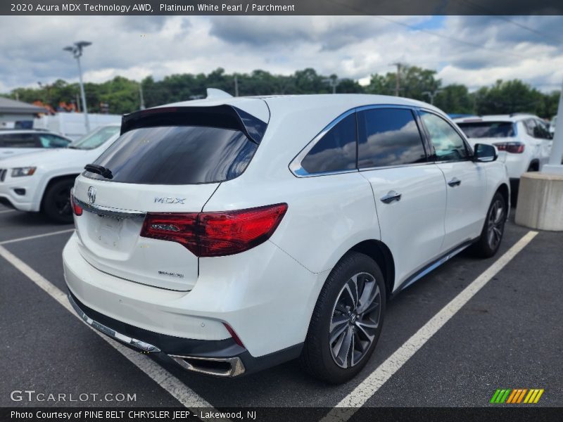 Platinum White Pearl / Parchment 2020 Acura MDX Technology AWD