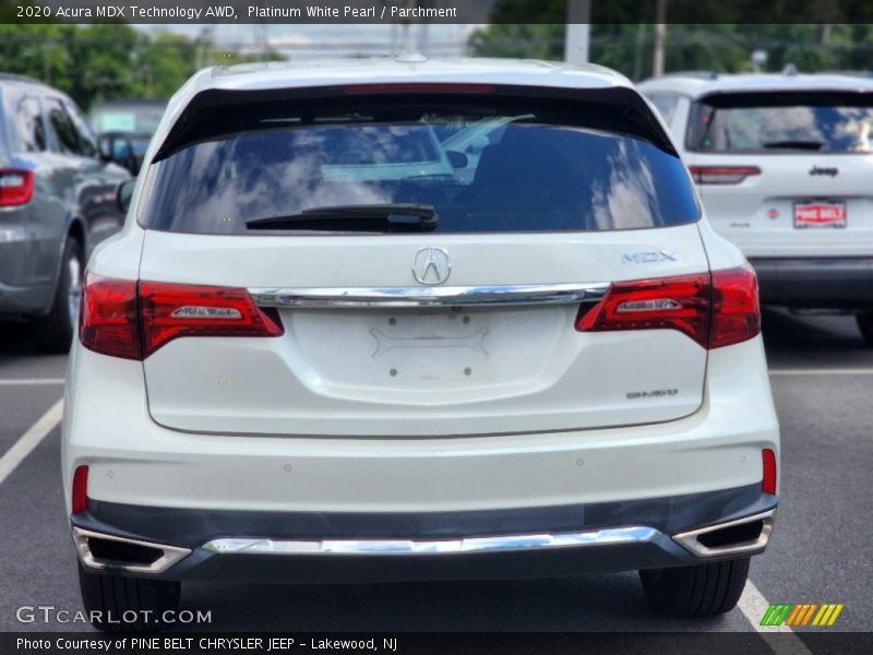 Platinum White Pearl / Parchment 2020 Acura MDX Technology AWD