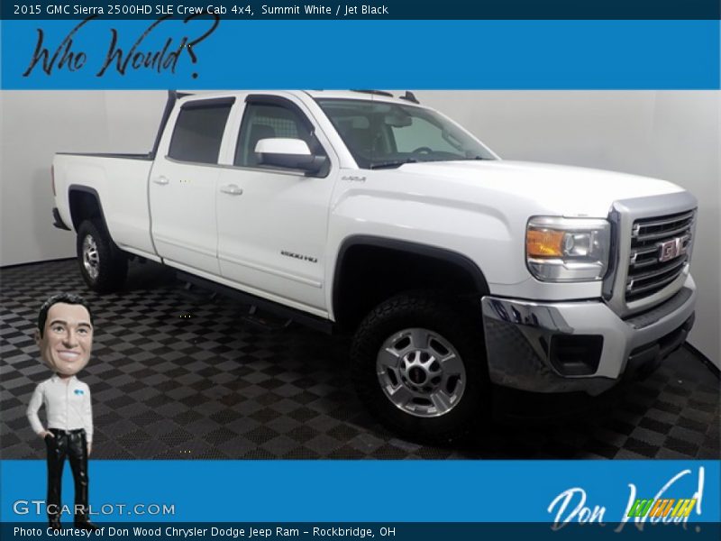 Summit White / Jet Black 2015 GMC Sierra 2500HD SLE Crew Cab 4x4