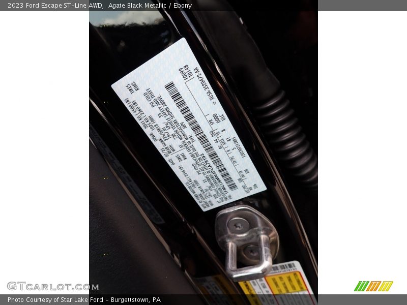 2023 Escape ST-Line AWD Agate Black Metallic Color Code UM