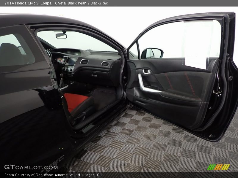 Crystal Black Pearl / Black/Red 2014 Honda Civic Si Coupe